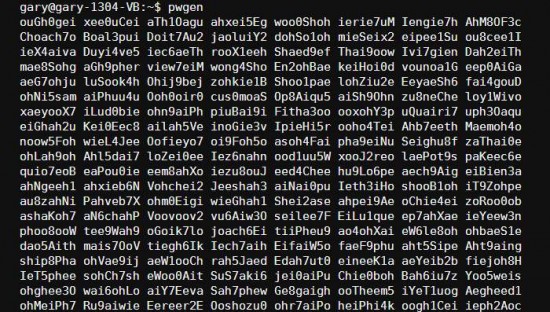 Linux系统下使用pwgen生成密码的使用教程1