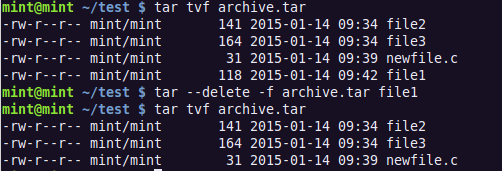 在Linux下使用Tar工具归档文件的教程6