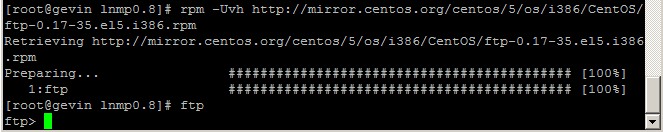 CentOS执行ftp命令提示ftp:command not found解决方法1
