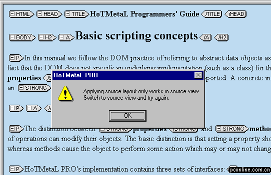 Javascript实例教程(19) 使用HoTMetal(4)1
