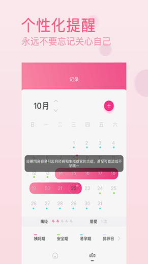 月经期排卵期助手app截图1