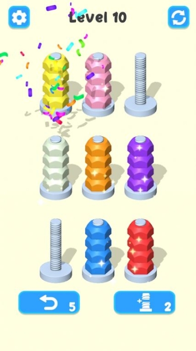 螺母排序颜色谜题手机版截图1