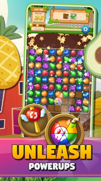 甜水果方块粉碎游戏下载无广告 v1截图1